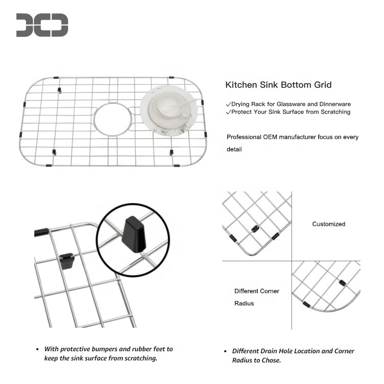 XHHL custom made stainless steel kitchen sink bottom grid Stainless Steel Kitchen Sink Bottom Grid