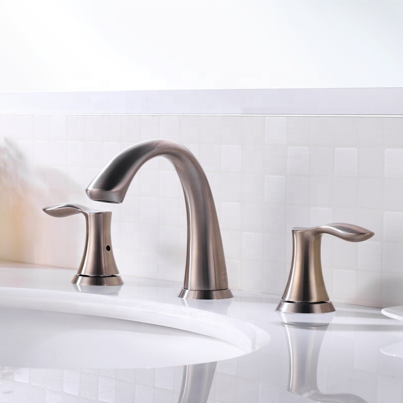 cUPC Brass Bathroom Tap Three Hole Basin Faucet for bathroom