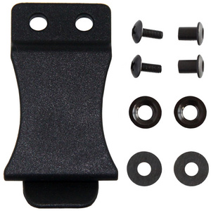 Quick Clip Kydex Fold Over Poly Universal Knife Sheath or Gun Holster Clip - Flush Mount With Hardware 1.5" Belt Clip Loop