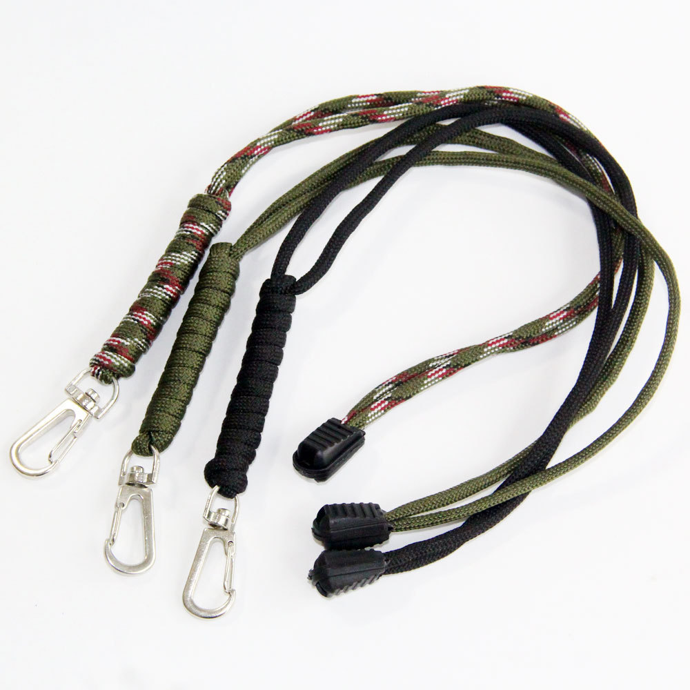 QingGear Handmade code Braided Tactical Knife Gear Lanyard with Clasp Keychain Flashlight Lanyards Anti Lost Rope