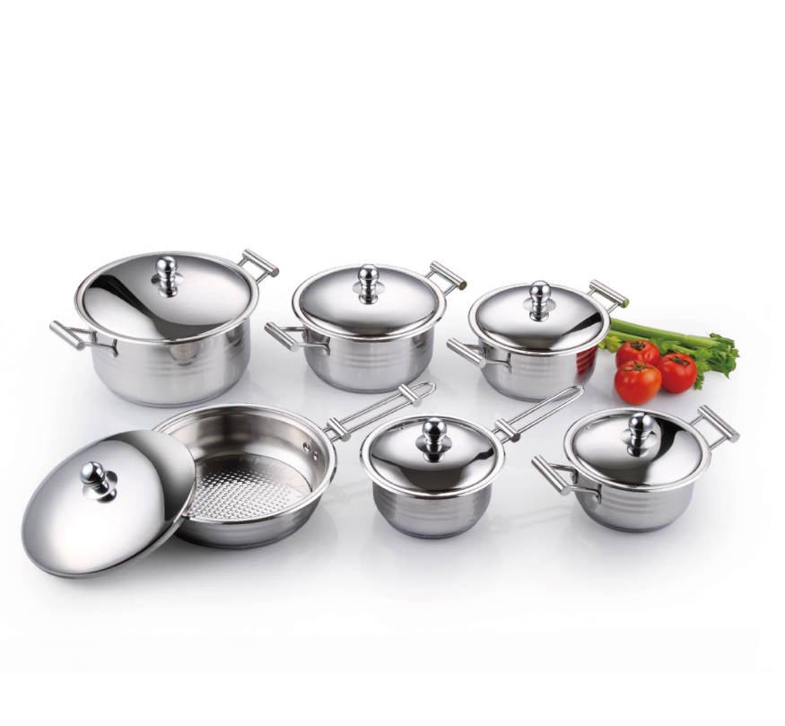 2023 Hot Sale Classic Cookware Handle Stainless Steel Cover Cookware Sets Stainless Steel Kitchenware With Lid