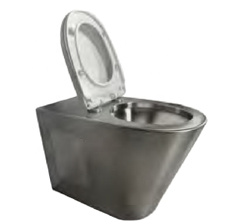 Hot selling wall hung stainless steel toilet floor mounted stainless steel  prison toilet