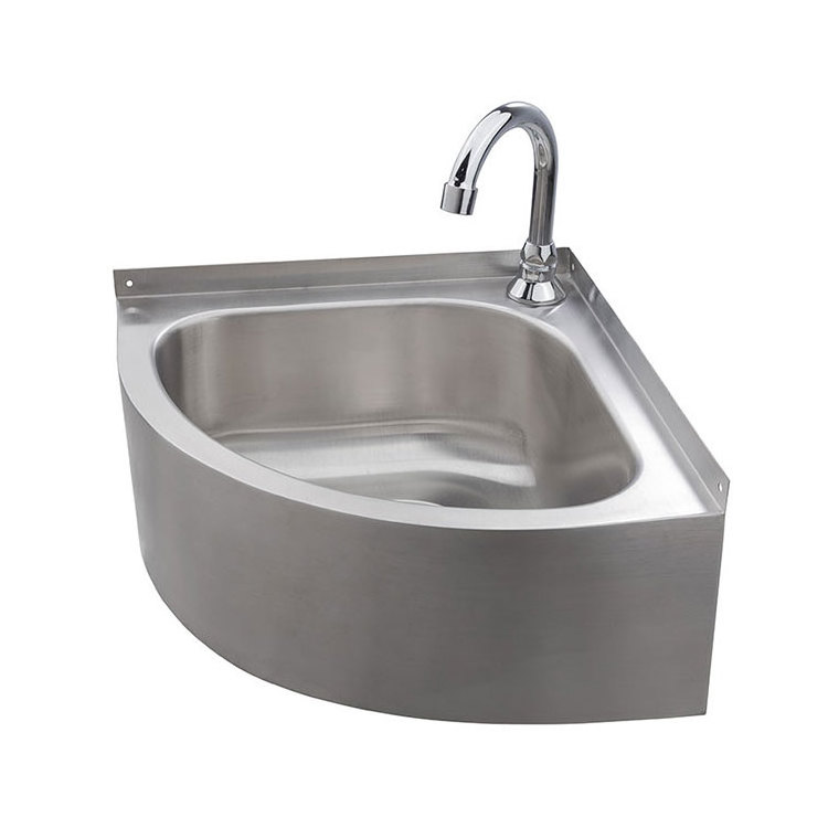 high quality wall mount 304 stainless steel  hand wash corner sink