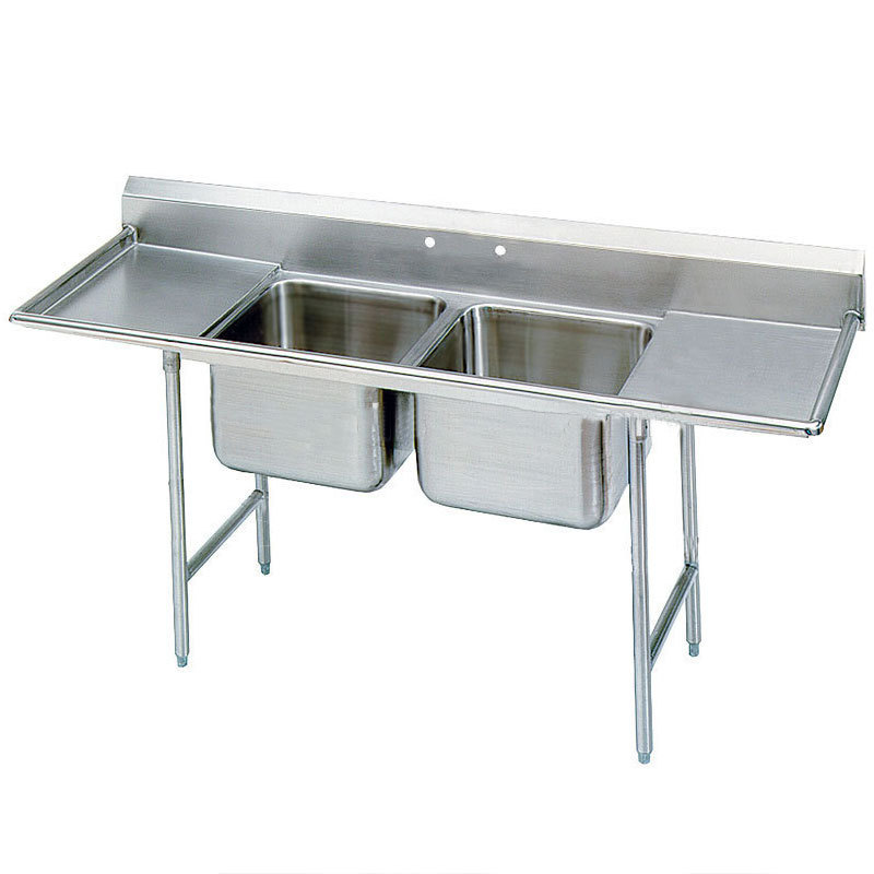 restaurant free standing commercial stainless steel kitchen sink with drainerboard