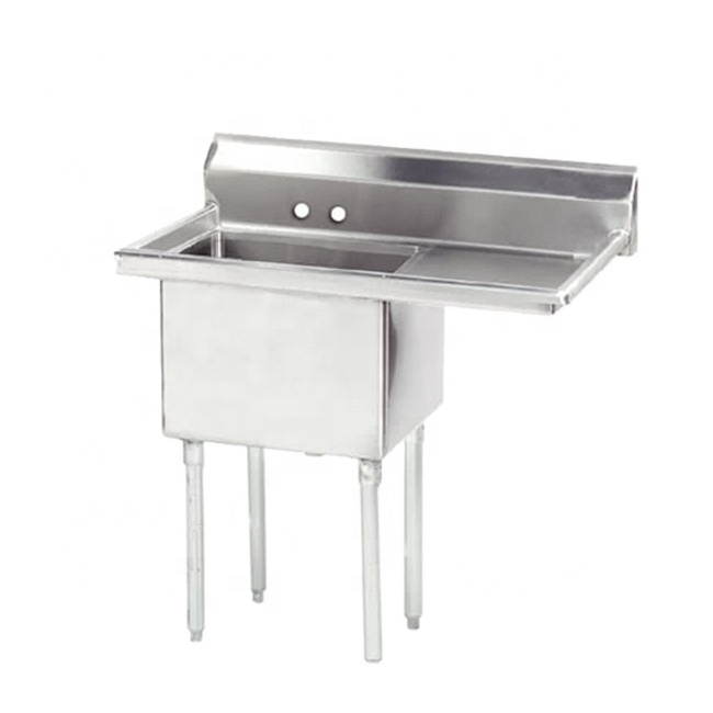 restaurant free standing commercial stainless steel kitchen sink with drainerboard