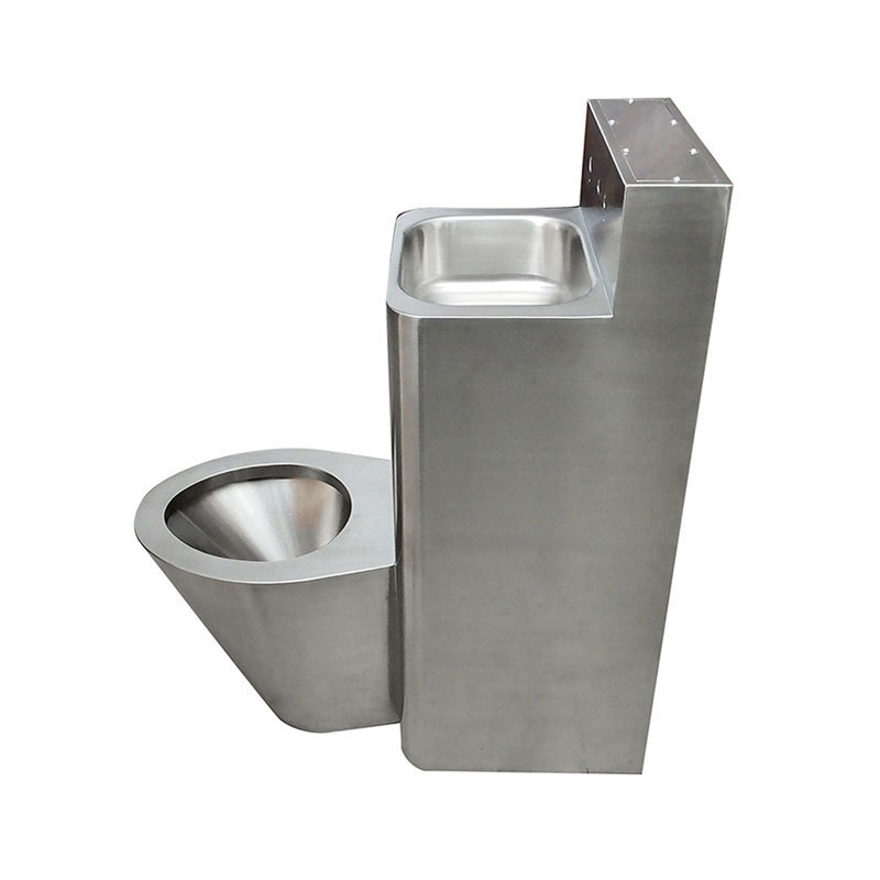 High quality Combination Toilet Pan Stainless Steel Prison toilet and sink combos Jail Toilet