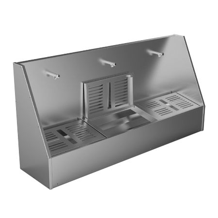 Wudu Stainless Steel muslim Foot Washing  Trough