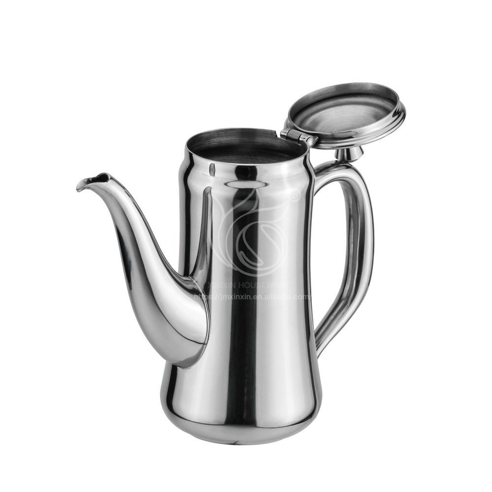 Hotel Restaurant Silver Stainless Steel Large Tea Pot Breakfast Tea Pots Kettles Unique Tea Kettles For Home Dinner Garden