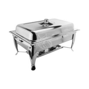 Economy Stainless Steel Chafing Dish Glass Visible Lid Food Warmer For Catering Hotel Kitchen Restaurant