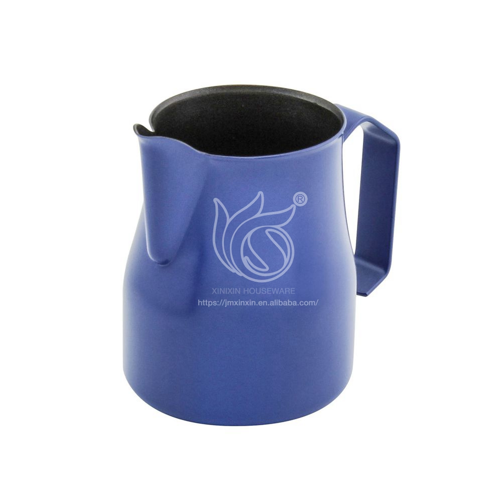 Customized Log 350/550/750ml 304 Stainless Steel Milk Steaming Pitcher Milk Latte Milk Frothing Jug For Make Coffee