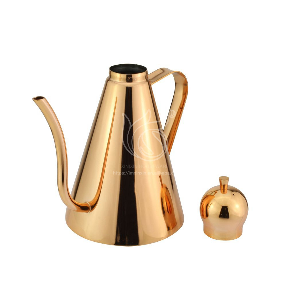 New Arrival Drip-free S Shape Spout Finished Food Grade 304 Stainless Steel Oil Vinegar Cruet Can Dispenser For Home Kitchen Use