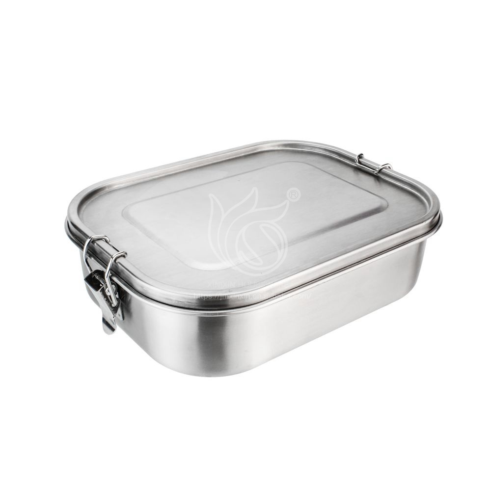 Stainless Steel Lunch Box Metal Bento Container With 3 Divided Food Compartments Bento Lunchbox For Children Kids School