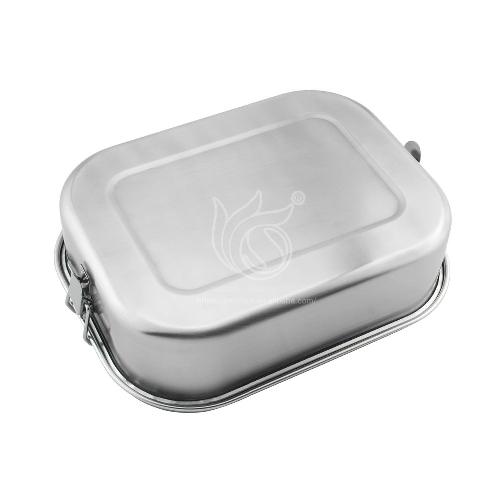 Stainless Steel Lunch Box Metal Bento Container With 3 Divided Food Compartments Bento Lunchbox For Children Kids School