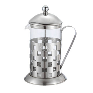 Wholesale Coffee And Tea Sets High Capacity Borosilicate Glass 304 Stainless Steel French Press Coffee Maker For Homemade Coffee