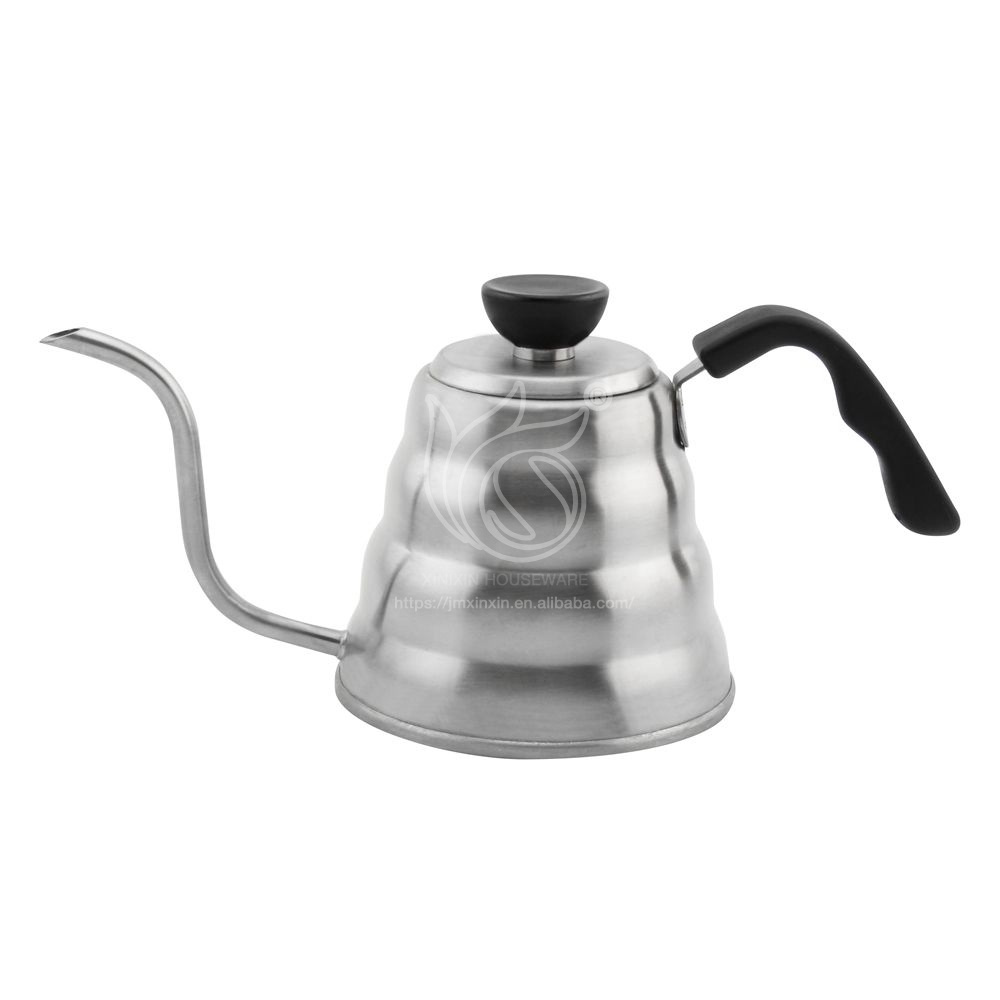 304 Stainless Steel 18/8 Gooseneck Pour Over Coffee Kettle Built-in Thermometer For Hand Drip Coffee For Homemade