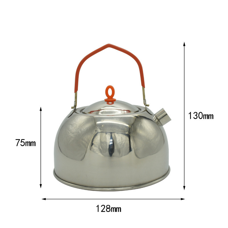 Outdoor Coffee Tea Camp Pot Stainless steel Gear Portable Teapot Lightweight Gear Water Kettle For Camping