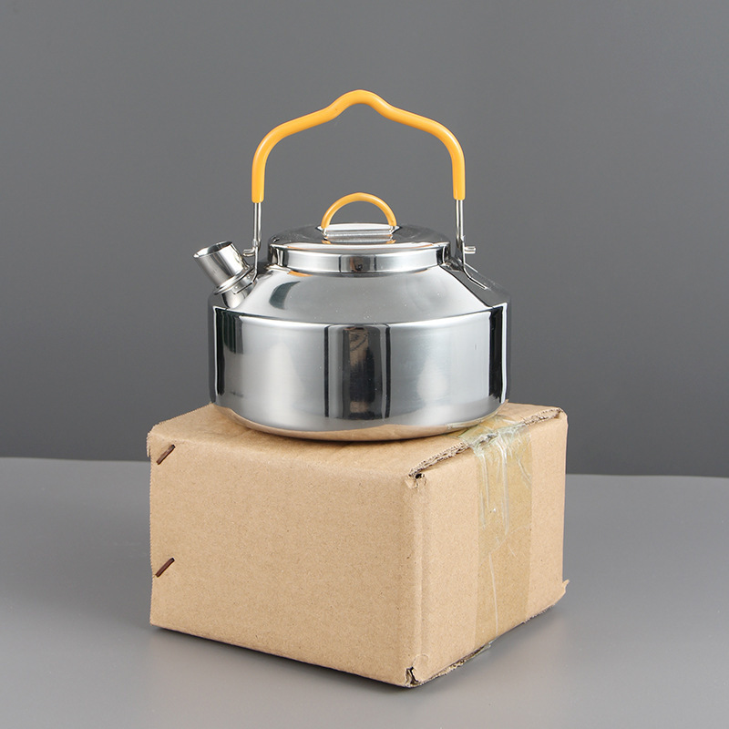 Hot Sale Stainless Steel Outdoor Kettle Coffee Pot Teapot Portable Wild Camping Boiling Water Popular Belly Stove