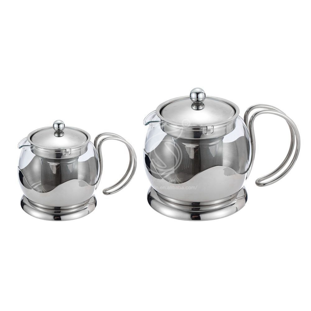 Glass Teapot With Removable Infuser Tea Kettle Blooming Loose Leaf Tea Maker Set Glass Teapot For Home Garden Tableware