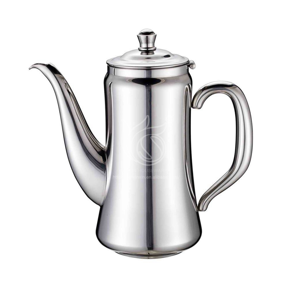 Hotel Restaurant Silver Stainless Steel Large Tea Pot Breakfast Tea Pots Kettles Unique Tea Kettles For Home Dinner Garden