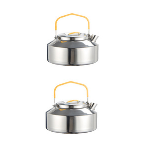 Hot Sale Stainless Steel Outdoor Kettle Coffee Pot Teapot Portable Wild Camping Boiling Water Popular Belly Stove