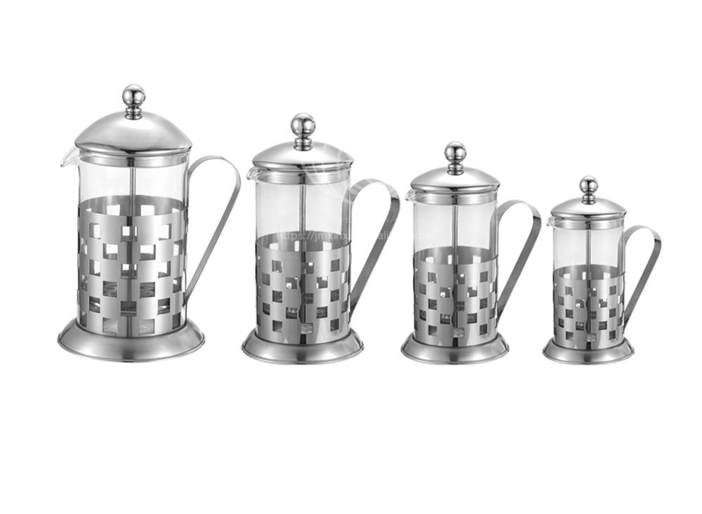 Wholesale Coffee And Tea Sets High Capacity Borosilicate Glass 304 Stainless Steel French Press Coffee Maker For Homemade Coffee