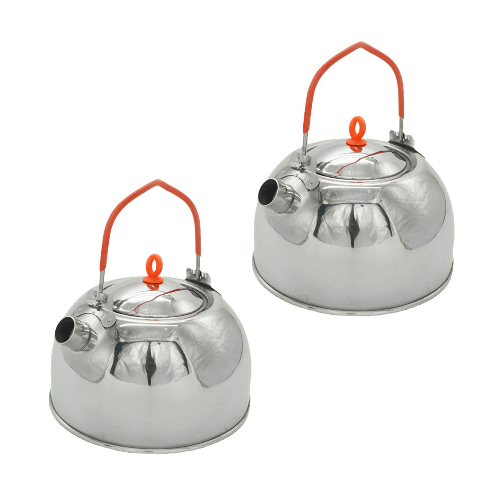 Outdoor Tea Coffee Pot Stainless Steel Portable Teapot Lightweight Gear Water Kettle For Camping Hiking