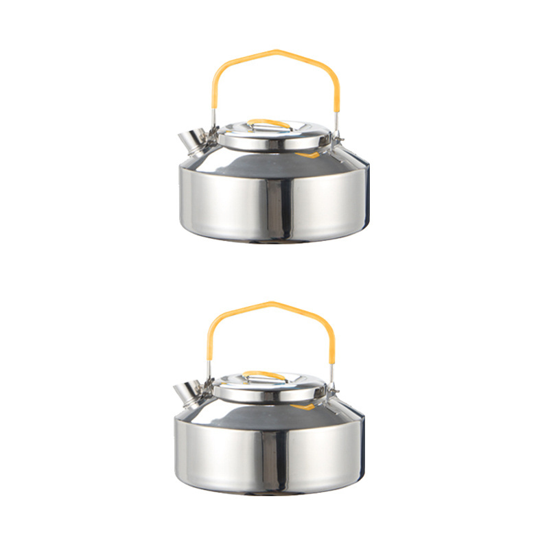 Hot Sale Stainless Steel Outdoor Kettle Coffee Pot Teapot Portable Wild Camping Boiling Water Popular Stove With Handle