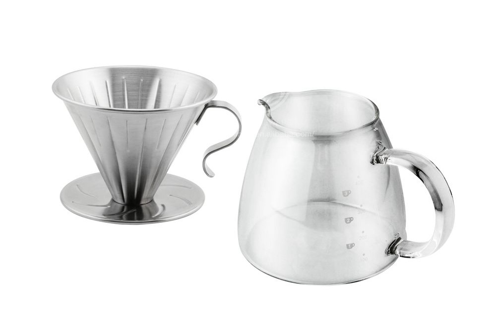 Pour Over Coffee Maker Set Dripper Pot Coffee Maker Filter And Glass Carafe Pot Pour Over Coffee Set For Homemade