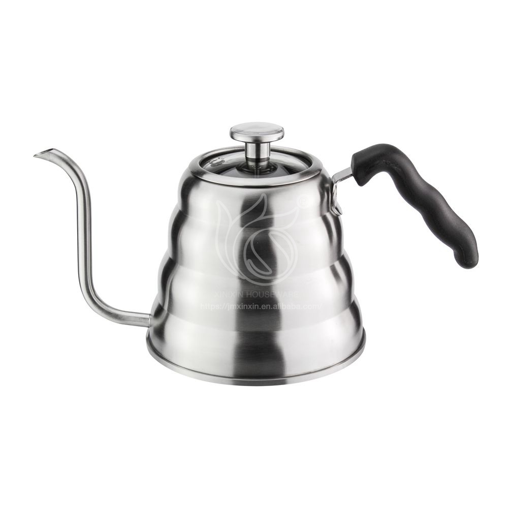 Hot Sale Best 304 Stainless Steel Thermometer Glass Lid Pour Over Tea Pot Gooseneck Coffee Drip Kettle For Homemade