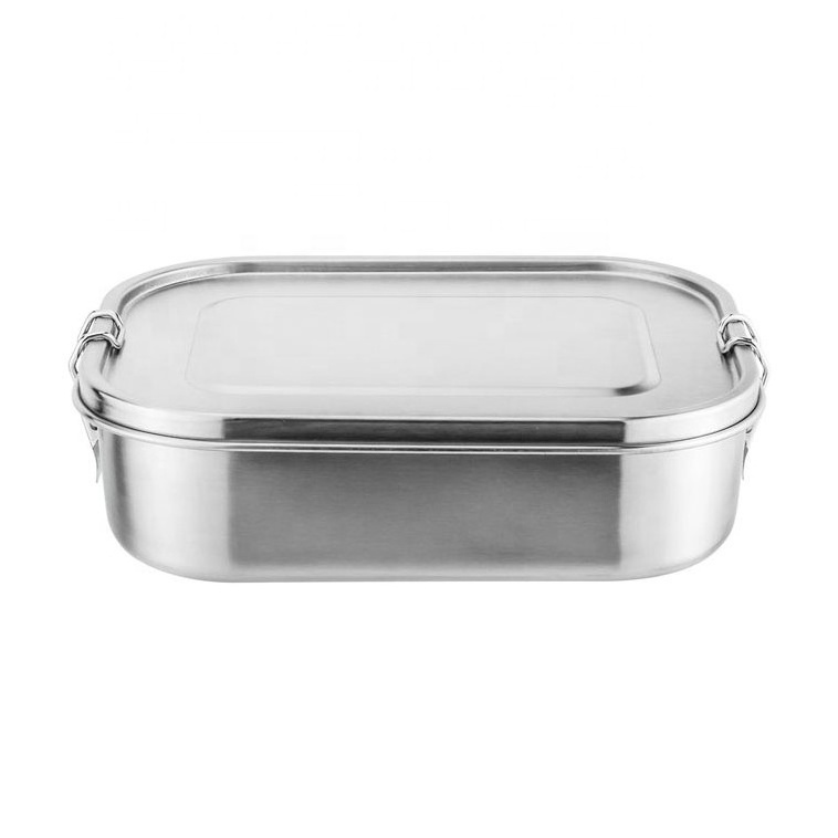 Snack box Food Container Bento Lunch Box 49 OZ Stainless Steel Lunch Box with Locking Clips