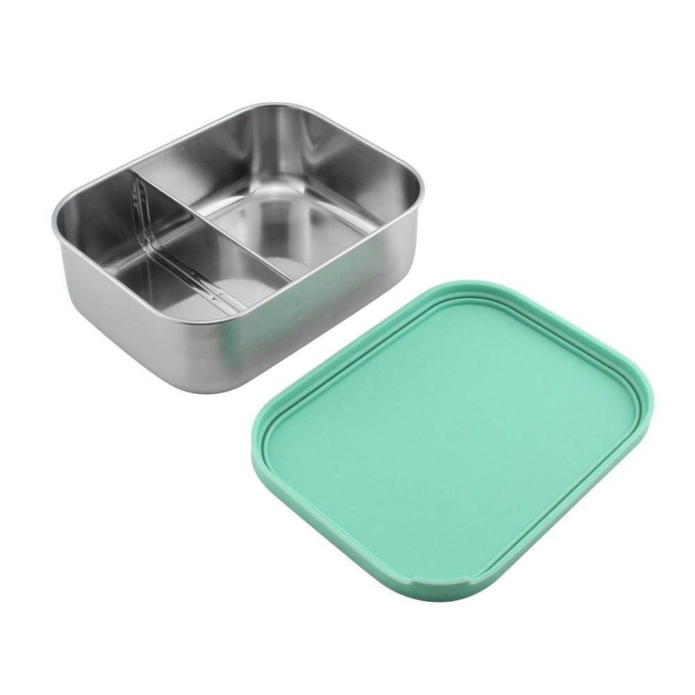 BPA-free Dishwashers Korea Leaking Silicone Lid Proof lunch box Stainless Steel for children Eco lunchbox Silicone bento box