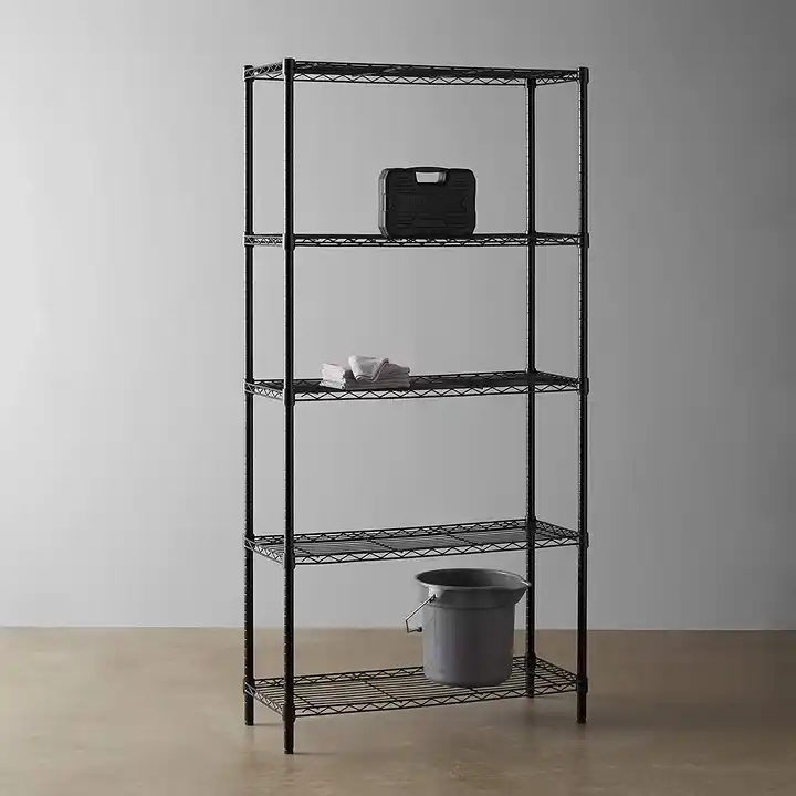 Modern Metal Storage Shelf Kitchen Pantry Utility Shelf Adjustable Wire Storage Shelf