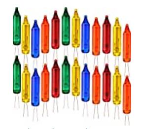 New Style 360 pieces per bags multi glass mini replacement bulbs without base for Christmas light strings tree light