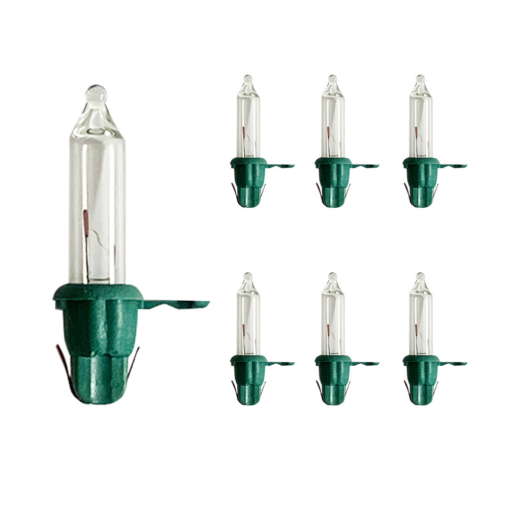 Christmas hot sale product 2.5V mini bulbs clear bulb green base replacement spare bulbs for  Christmas tree decoration