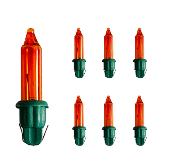 Custom orange lights bulbs for Halloween 2.5 volt mini string replacement bulbs for Exquisite indoor and outdoor use