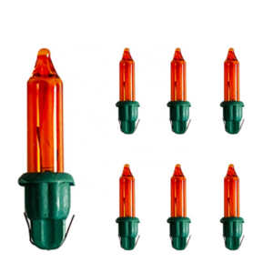 Custom orange lights bulbs for Halloween 2.5 volt mini string replacement bulbs for Exquisite indoor and outdoor use