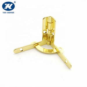 Iron Material Golden Plated Luxurious Style 90 Degree Adjustable Jewelry Box Hinge Small Case Hinge