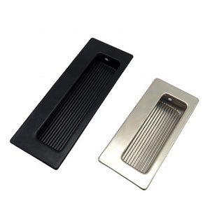 Stainless Steel Matt Black Square Shape Hidden Drawer Concealed Flush Pull Invisible Handle Cabinet Furniture Pull