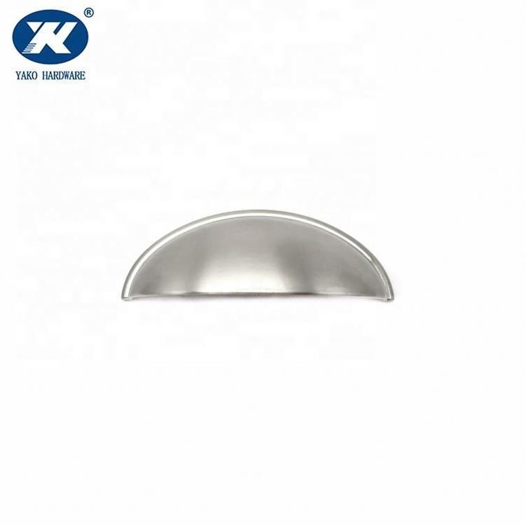 Zinc Alloy Half Round Cup Shape Cabinet Drawer Flush Handle Pull