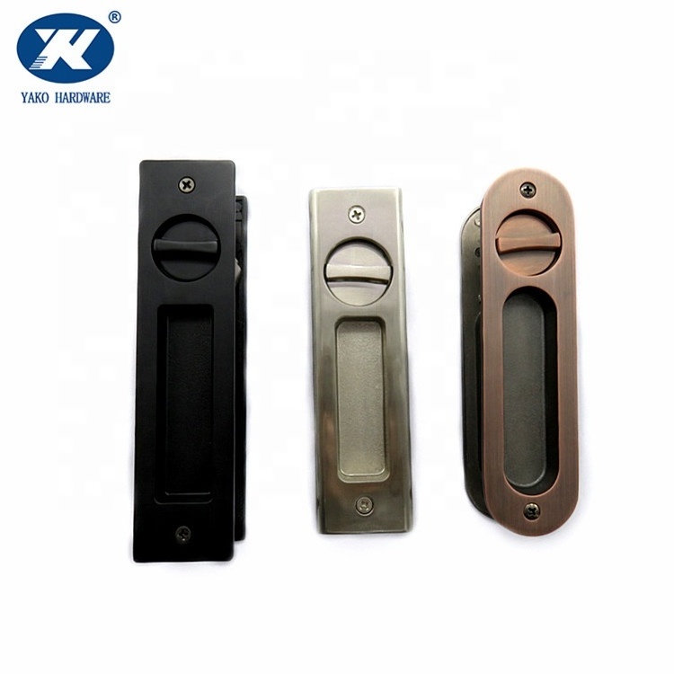 Sliding Door Lock Invisible Recessed Handle Latch Pocket Sliding Door Lock for Wood Furniture Hardware