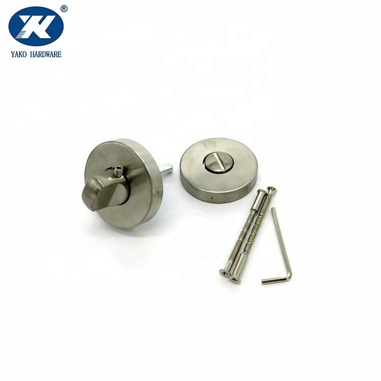 Partition Stainless Steel Stain Toilet Door Lock WC Indicators Knob Thumb Turn