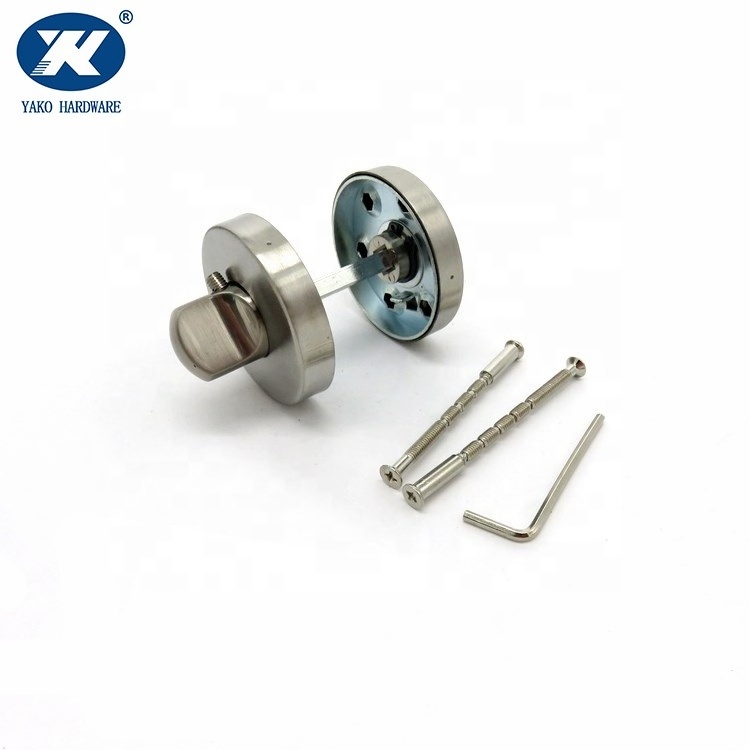 Partition Stainless Steel Stain Toilet Door Lock WC Indicators Knob Thumb Turn