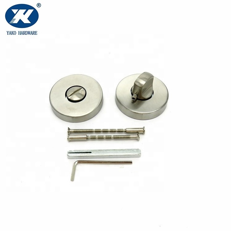 Partition Stainless Steel Stain Toilet Door Lock WC Indicators Knob Thumb Turn