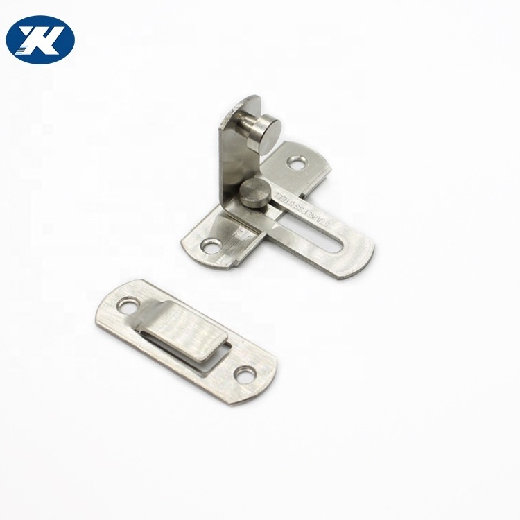 Door Hasp Latch 90 Degree Stainless Steel Safety Home Anti Theft Guard Bolts Action Hardware Sliding Lock Right Angle