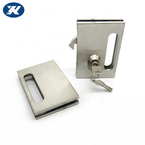 Safety Anti-theft Mechanical Bathroom Stainless Steel Shower Double Glass to Glass Door Lock with Cylinder Keys