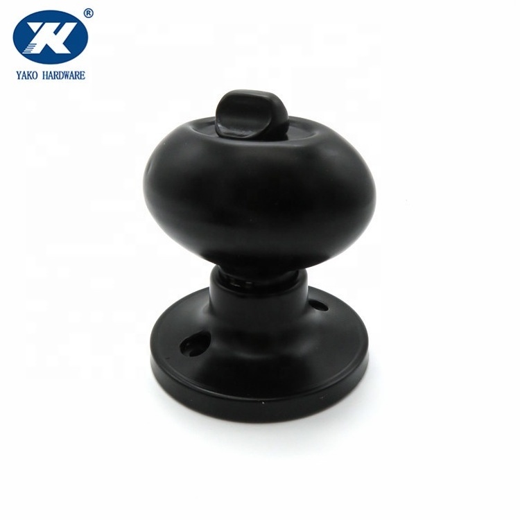 Round Ball Style Privacy Door Locks Flat Black Interior Door Knobs for Bedroom Bathroom Keyless Door Knobs with Lock