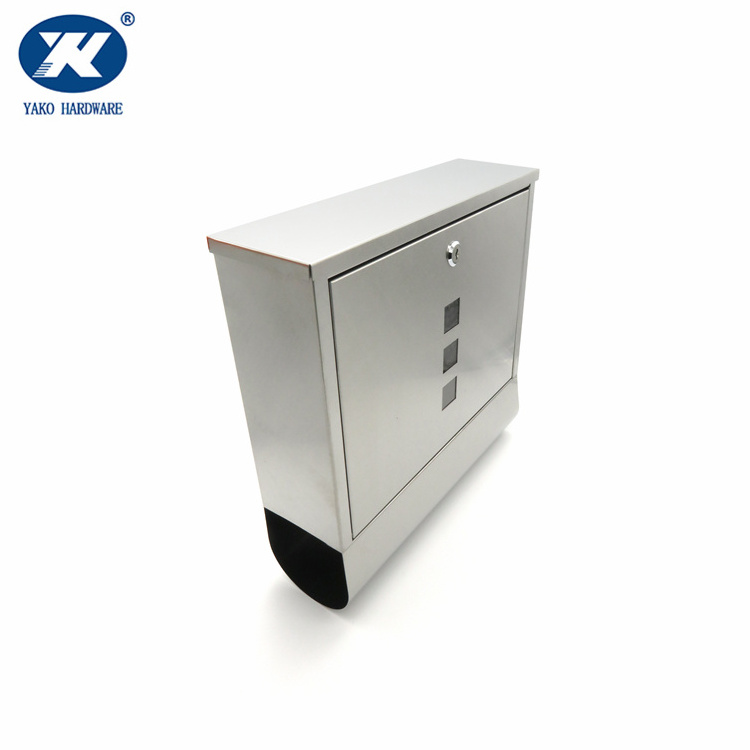 Stainless Steel Wall Mounted Mailbox With Newspaper Holder Commercial Mailbox  Waterproof Mailbox