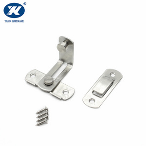 Angle Door Latch Buckle 90 Degree Stainless Steel Slide Bolt Door Safety Guard For Toilet Doors