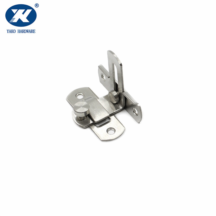 Angle Door Latch Buckle 90 Degree Stainless Steel Slide Bolt Door Safety Guard For Toilet Doors