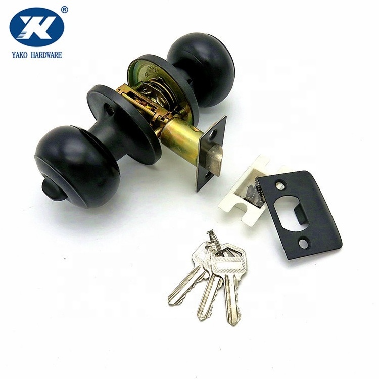 Dummy Bedroom Bathroom Stainless Steel Privacy Dummy Matte Black Door Knob Lock